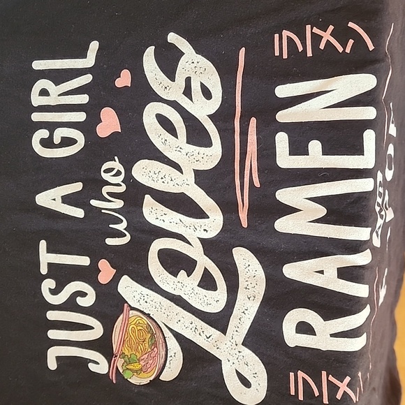 Port & Company Juniors tee "Just a girl who loves Ramen and K pop" size large - Picture 4 of 4